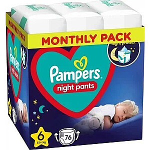 Pampers Pampers Night Подгузники-штанишки, размер 6, 76 Подгузники, 15+ кг