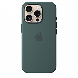 Apple iPhone 16 Pro Silicone Case with MagSafe lake green