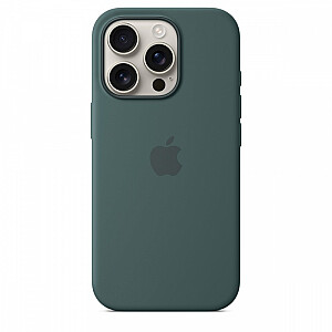 Apple iPhone 16 Pro Silicone Case with MagSafe lake green