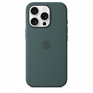 Apple iPhone 16 Pro Silicone Case with MagSafe lake green