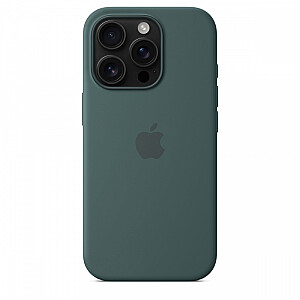 Apple iPhone 16 Pro Silicone Case with MagSafe lake green