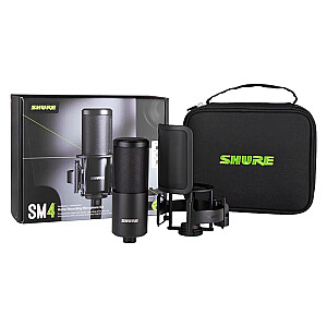 Shure SM4-K-KIT - Конденсаторный микрофон, внешняя поляризация, держатель, поп-фильтр, футляр