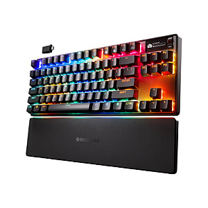 SteelSeries | Žaidimų klaviatūra | Apex Pro TKL Gen 3 | JAV išdėstymas | Bluetooth | Juoda | 2,4 GHz / Bluetooth / laidinis | OmniPoint 3.0 reguliuojami hipermagnetiniai jungikliai | Belaidis ryšys