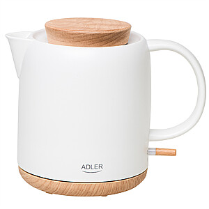 Adler Electric Kettle | AD 1304 | Electric | 1200 W | 1 L | Ceramic | 360° rotational base | White