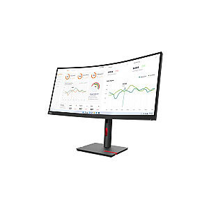 Lenovo ThinkVision T34w-30 LED ekranas 86,4 cm (34 colių) 3440 x 1440 pikselių Wide Quad HD, juodas