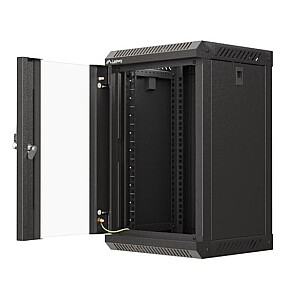 Szafa instalacyjna rack wisząca 10 cali 9U 300x300 czarna 