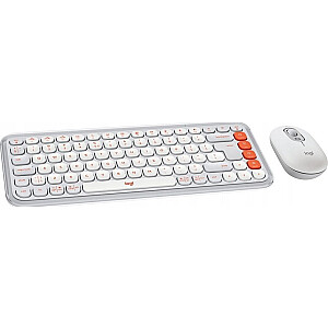 Клавиатура + мышь Logitech POP ICON COMBO MOUSE AND KB/OFF WHITE - US INTL - INTNL-973