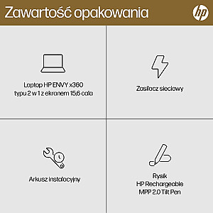 HP Envy 15-FH0023D Ryzen 7 7730U 15.6"FHD Touch 16GB SSD512 BT BLKB x360 Win11 Nightfall Black (REPACK) 2Y