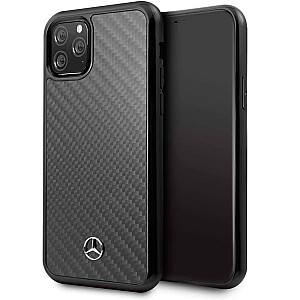 Mercedes-Benz Apple iPhone 11 Pro Max Hard Case Leather Carbon Fiber Black