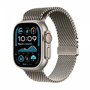 Apple Watch Ultra 2 GPS + Cellular 49mm Natural Titanium Case | Natural Titanium Milanese Loop - L