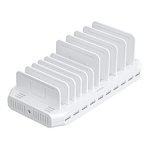 ЗАРЯДНАЯ СТАНЦИЯ UNITEK 10X USB 2.4A 60W БЕЛАЯ