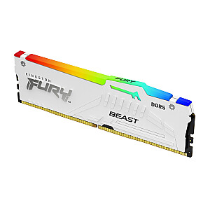 Kingston Technology FURY Beast 16 ГБ 6400 МТ/с DDR5 CL32 DIMM Белый RGB XMP