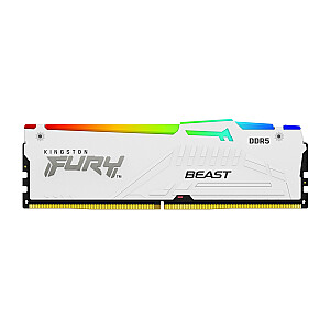 Kingston Technology FURY Beast 16 ГБ 6400 МТ/с DDR5 CL32 DIMM Белый RGB XMP