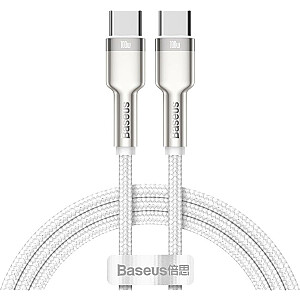 Baseus Cafule USB-C į USB-C, 100W, 1m (balta)