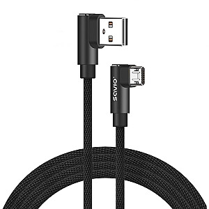 Кабель с двухсторонним разъемом USB Micro USB - USB A, 1м, CL-161