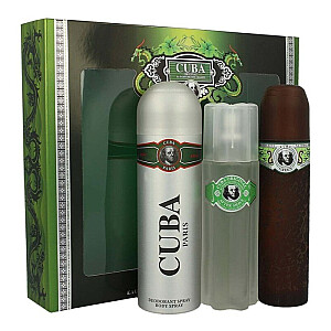 SET CUBA ORIGINAL Green EDT smidzinātājs 100ml + AS 100ml + DEO smidzinātājs 200ml