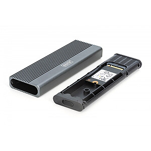 Obudowa USB 3.1 Typ C na dysk SSD M.2 NVMe 10 Gbps + SATA 6 Gbps aluminiowa, beznarzędziowa