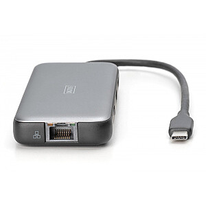 8-портовая док-станция USB Type C, 2 порта HDMI 4K/60 Гц, PD 3.0 