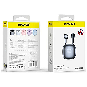 Słuchawki Bluetooth 5.3 T68 TWS ENC Czarne 