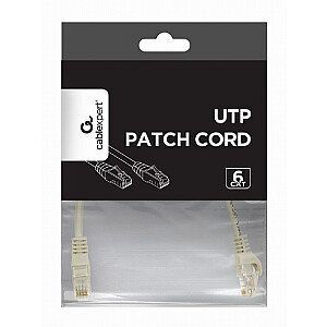 Patch cord kat.6 miedź UTP 20m szary