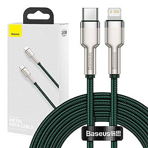 Кабель Baseus Cafule USB-C — Lightning, PD, 20 Вт, 2 м (зеленый)