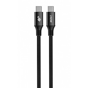 Kabel USB C - USB C 2m 240W czarny