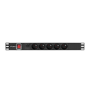 Блок питания для стойки PDU 19 дюймов 1U 16A 5x230V 2m черный