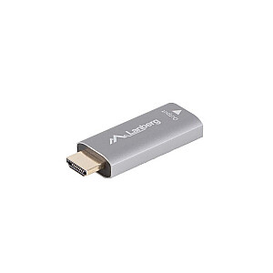 Adapter HDMI(M)-Displayport(F)4K srebrny