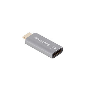 Адаптер HDMI(M)-Displayport(F)4K, серебристый