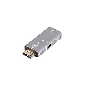 Адаптер HDMI(M)-Displayport(F)4K, серебристый