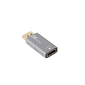 Адаптер Displayport(M)-HDMI(F)8K, серебристый