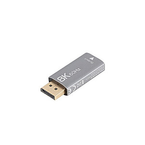 Adapter Displayport(M)- HDMI(F)8K srebrny