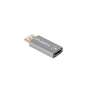 Adapter Displayport(M)- HDMI(F)8K srebrny