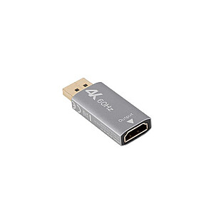 Adapter Displayport(M)- HDMI(F)4K srebrny