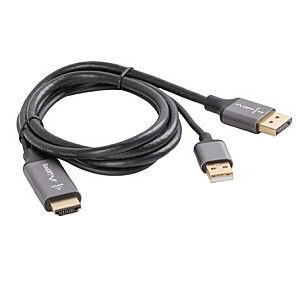 Kabel HDMI(M)-Displayport(M) 1M 4K czarny