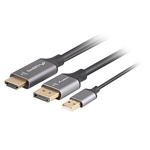 Kabel HDMI(M)-Displayport(M) 1M 4K czarny