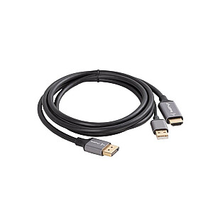 Kabel HDMI(M)-Displaypor(M) 1.8M 4K czarny