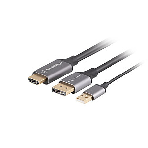 Кабель HDMI(M)-Displaypor(M), 1,8 м, 4K, черный