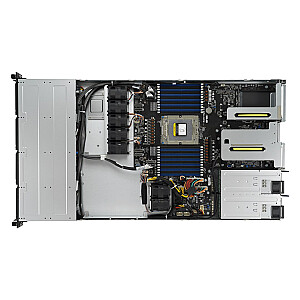 Platforma Asus Rack (1U) RS500A-E12-RS4U AMD Epyc 9004 (4x Nvme, 2xM.2, 2xGPU, 2x1Gbe, IPMI, 1+1 800W)