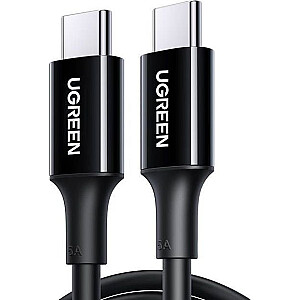 USB-кабель Ugreen USB-C — USB-C, 1 м, черный (UGR1077BLK)