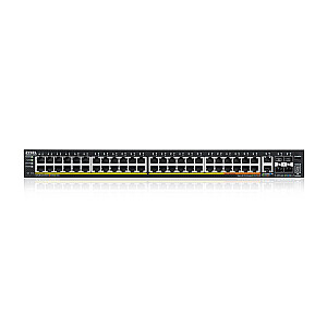 Przełącznik zarządzalny XGS2220-54HP-EU0101F L3 600W PoE, 40xPoE+/10xPoE++, 48x1G RJ45 2x10mG RJ45, 4x10G SFP+ 