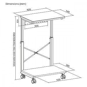 Podstawka wózek pod komputer CPU RS430 max 80kg 