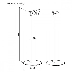 Stojaki podłogowe do Sonos ERA 300, MC-995 max 5kg 