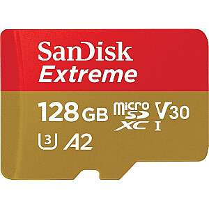 Karta SanDisk Extreme MicroSDXC 128 ГБ Class 10 UHS-I/U3 A2 V30 (SDSQXAA-128G-GN6AA)