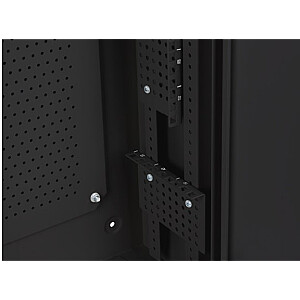 Szafa instalacyjna rack wisząca 19 cali 6U+3U 540x200 niskoprofilowa czarna ( złożona)