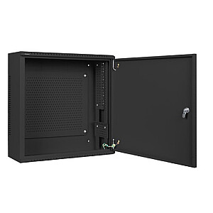 Szafa instalacyjna rack wisząca 19 cali 6U+3U 540x200 niskoprofilowa czarna ( złożona)