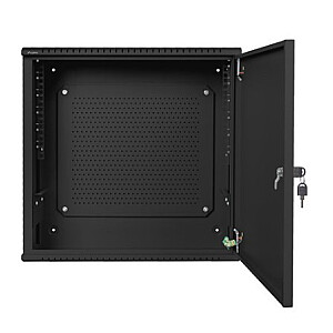 Szafa instalacyjna rack wisząca 19 cali 6U+3U 540x200 niskoprofilowa czarna ( złożona)