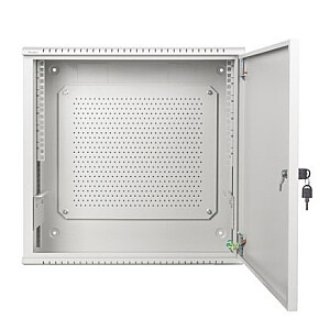 Szafa instalacyjna rack wisząca 19 cali 6U+3U 540x200 niskoprofilowa szara złożona