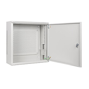 Szafa instalacyjna rack wisząca 19 cali 6U+3U 540x200 niskoprofilowa szara złożona