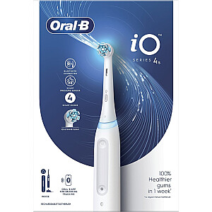 Oral-B iO 4S Зубная щетка для взрослых с вибрацией, белая